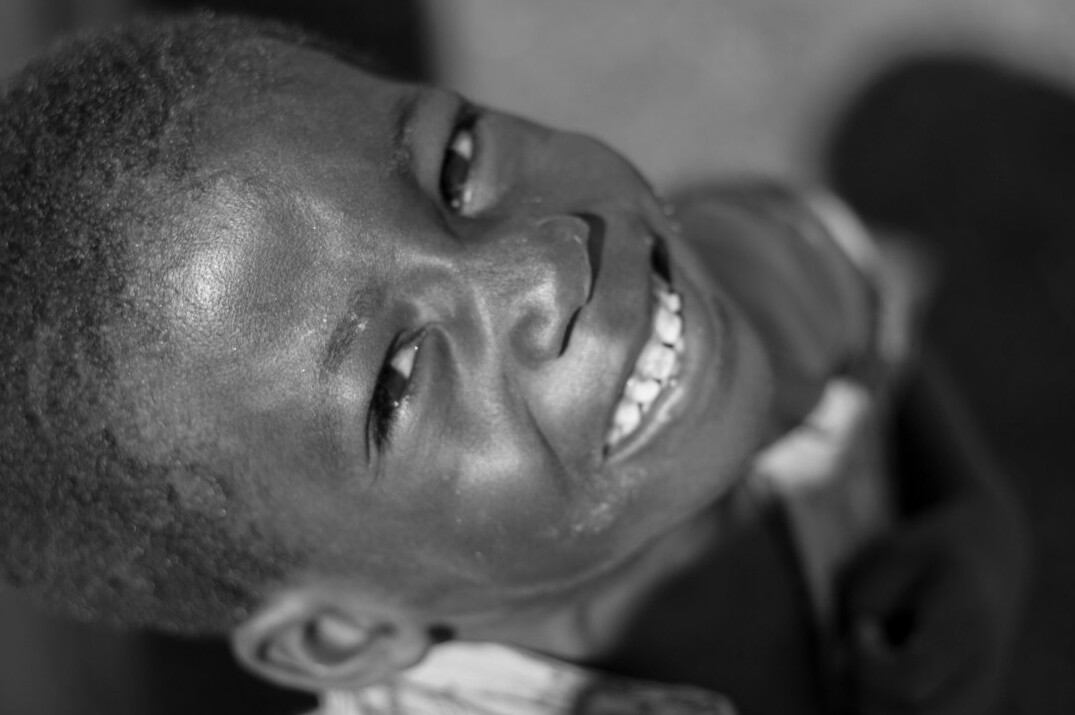 Portrait of a smiling man with short hair